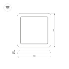 Светильник CL-FIOKK-S180x180-12W Day4000-MIX (WH, 120 deg, 230V) (Arlight, IP44 Пластик, 3 года) Lednikoff