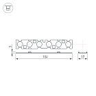 Экран линзованный SL-LINE-W20-30deg-540 (Arlight, Пластик) Lednikoff