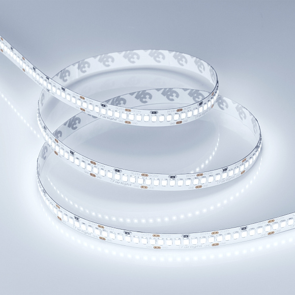 Светодиодная лента RT 2-5000 24V Cool 8K 10mm (2835, 252 LED/m, LUX) (Arlight, 10 Вт/м, IP20) Lednikoff