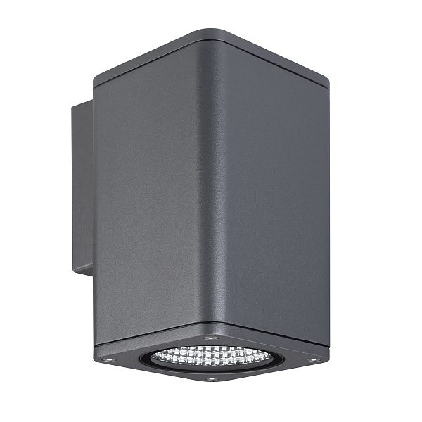 Светильник LGD-EVO-WALL-S100x100-12W Warm3000 (GR, 44 deg, 230V) (Arlight, IP54 Металл, 3 года) Lednikoff