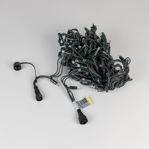 Светодиодная гирлянда ARD-STRING-PRO-10000-GREEN-100LED-FLASH WARM (230V, 7W) (Ardecoled, IP65) Lednikoff