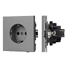 Механизм электрической розетки SCT-TENDO-MEU1-PL-GR (230V, 16A) (Arlight, Графитовый) Lednikoff