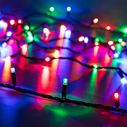 Светодиодная гирлянда ARD-STRING-CLASSIC-10000-BLACK-100LED-LIVE RGB (230V, 7W) (Ardecoled, IP65, 1 год)