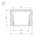 Профиль PDS-SM-3000 ANOD BLACK (Arlight, Алюминий) Lednikoff
