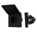 Механизм розетки влагозащищённый SCT-TENDO-MCP-SFPL-BK (230V, 16A) (Arlight, Матовый черный) Lednikoff