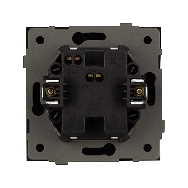 Механизм выключателя одноклавишный непроходной SWT-TENDO-MK01-PL-BK (230V, 10A) (Arlight, Черный) Lednikoff