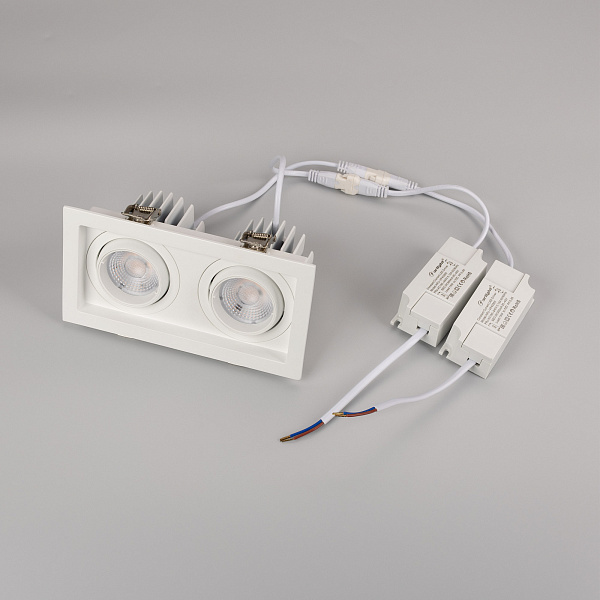Светильник MS-VORTEX-BUILT-S170x90-2x12W Day4000 (WH-WH, 40 deg, 230V) (Arlight, IP20 Металл, 5 лет) Lednikoff
