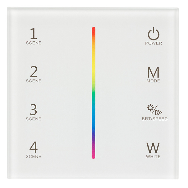 Панель Sens SMART-P22-RGBW White (12-24V, 4x3A, 2.4G) (Arlight, IP20 Пластик, 5 лет) Lednikoff