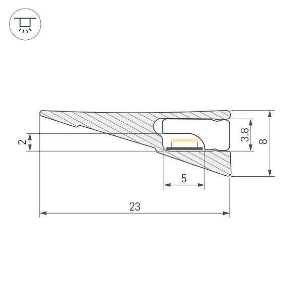 Профиль SL-MINI-SHELF-H8-2000 ANOD OLIVE GREY (Arlight, Алюминий) Lednikoff