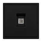 ARL NOBE Розетка телефонная софт-тач черный оникс SCT-MTL1-SFPL-BK (RJ-11, 4C) (Arlight, -) Lednikoff