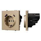 Механизм розетки с USB зарядкой SCT-NOBE-MUAC-SFPL-GD (230V, 16A) (Arlight, Золотой песок) Lednikoff