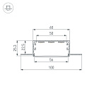 Профиль LINIA60-FANTOM-3000 ANOD (Arlight, Алюминий) Lednikoff