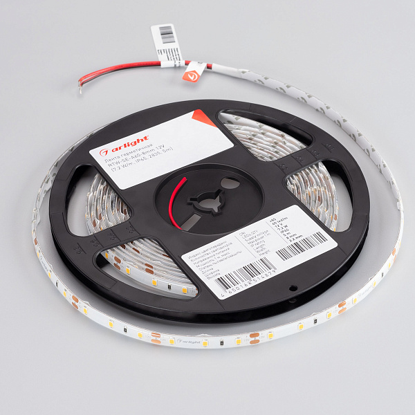 Светодиодная лента герметичная RTW-SE-A60-8mm 12V White6000 (7.2 W/m, IP65, 2835, 5m) (Arlight, -) Lednikoff