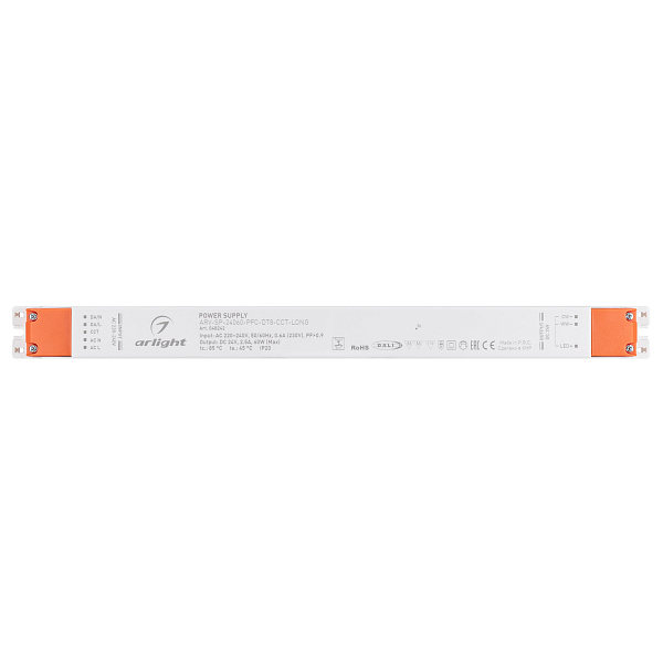 Блок питания ARV-SP-24060-PFC-DT8-CCT-LONG (24V, 2.5A, 60W) (Arlight, IP20 Пластик, 5 лет) Lednikoff