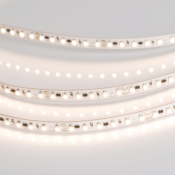 Светодиодная лента RT-10000 24V Warm3000 2x (3528, 120 LED/m, 10m) (Arlight, 9.6 Вт/м, IP20) Lednikoff
