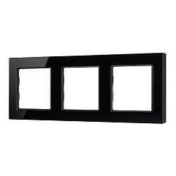 Рамка стеклянная FRM-GLARE-GS-3-BK (Arlight, -)