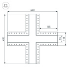 Крестовина SL-LINIA55-FANTOM (Arlight, Металл) Lednikoff