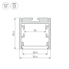 Профиль SL-ARC-3535-TWIST90R-400 BLACK (Arlight, Алюминий) Lednikoff