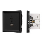 Механизм USB розетки SCT-TENDO-MUAC-SFPL-BK (5V, 3A, QC3) (Arlight, Матовый черный) Lednikoff