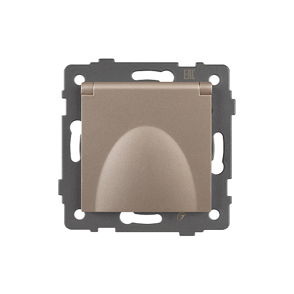 Механизм розетки влагозащищённый SCT-MCP-PL-GD-V (250V, 16A) (Arlight, -) Lednikoff