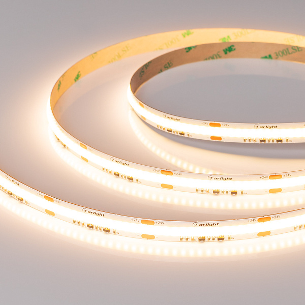 Светодиодная лента COB-X560-10mm 24V Dim-To-Warm (14 W/m, IP20, 5m) (Arlight, Dim-To-Warm) Lednikoff