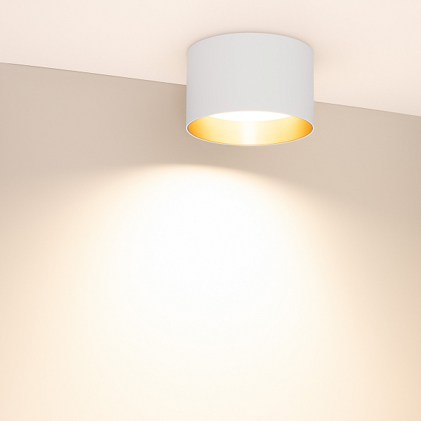 Светильник SP-BISCOTTO-R140-15W Warm3300-MIX (WH-GD, 80 deg, 230V) (Arlight, IP54 Металл, 5 лет) Lednikoff