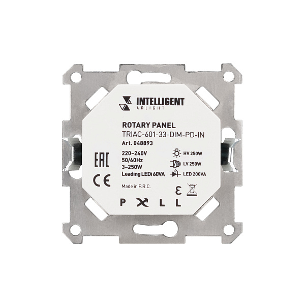 INTELLIGENT ARLIGHT Роторная панель TRIAC-601-33-DIM-PD-IN (230V, 1x1A, Механизм) (IARL, IP20 Металл, 3 года) Lednikoff