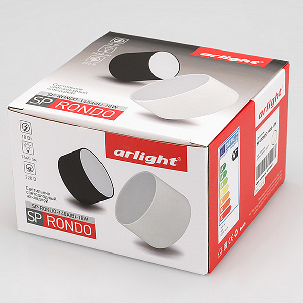 Светильник SP-RONDO-140B-18W Day White (Arlight, IP40 Металл, 3 года) Lednikoff