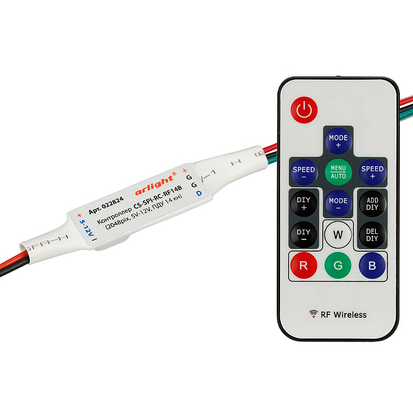 Контроллер CS-SPI-RC-RF14B (2048pix, 5-12V, ПДУ 14 кн) (Arlight, -) Lednikoff