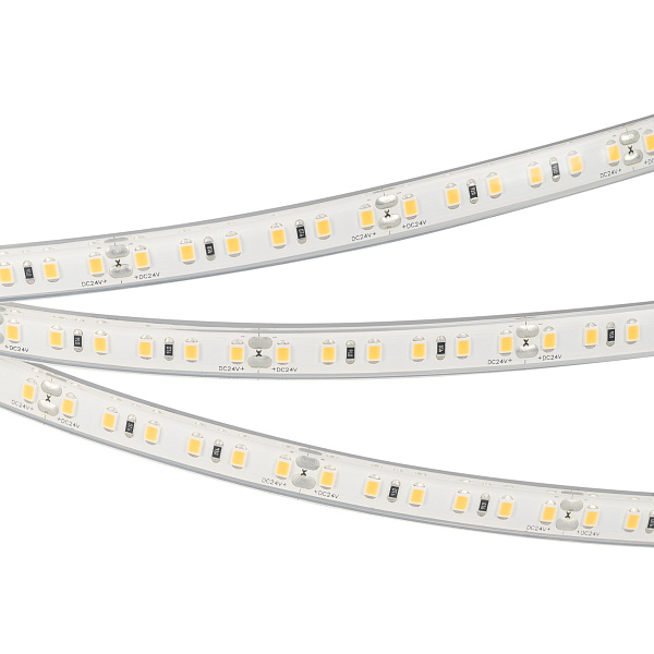 Светодиодная лента герметичная RTW-PU-A120-10.5mm 24V Warm3000 (16.8 W/m, IP68, Wire 2m, 5m) (Arlight, -) Lednikoff