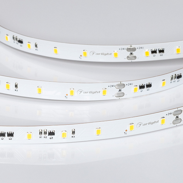 Светодиодная лента IC-A60-10mm 24V Warm3500 (4.8 W/m, IP20, 2835, 20m) (Arlight, 4.8 Вт/м, IP20) Lednikoff