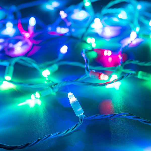 Светодиодная гирлянда ARD-STRING-CLASSIC-6000-WHITE-40LED-LIVE RGB-SPI (12V, 26W) (Ardecoled, IP65) Lednikoff
