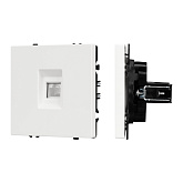 ARL NOBE Розетка компьютерная софт-тач белый кварц SCT-MPC1-SFPL-WH (RJ-45, CAT6) (Arlight, -)