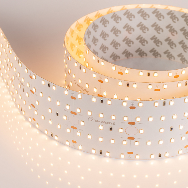 Светодиодная лента S2-2500 24V Warm 3000K 59mm (2835, 420 LED/m, LUX) (Arlight, 30 Вт/м, IP20) Lednikoff