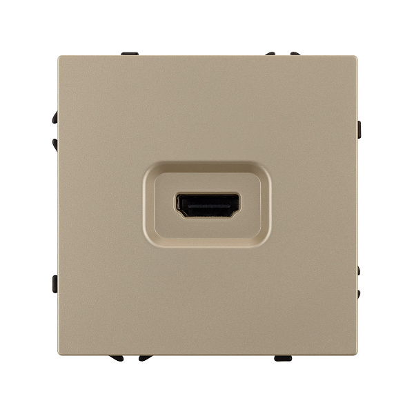 Механизм HDMI розетки SCT-NOBE-MHD1-SFPL-GD (Arlight, Золотой песок) Lednikoff