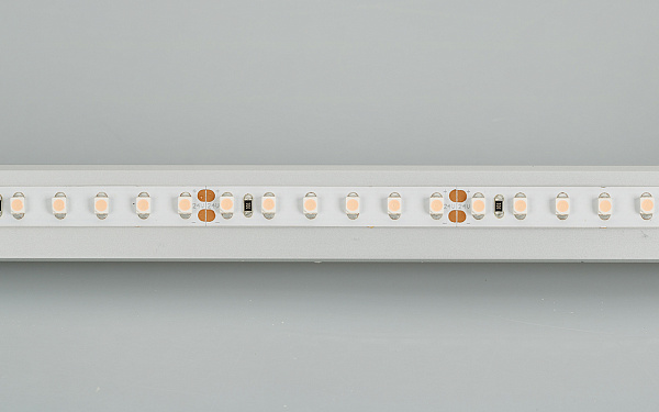Светодиодная лента RT 2-5000 24V Cool 8K 2x (3528, 600 LED, LUX) (Arlight, 9.6 Вт/м, IP20) Lednikoff