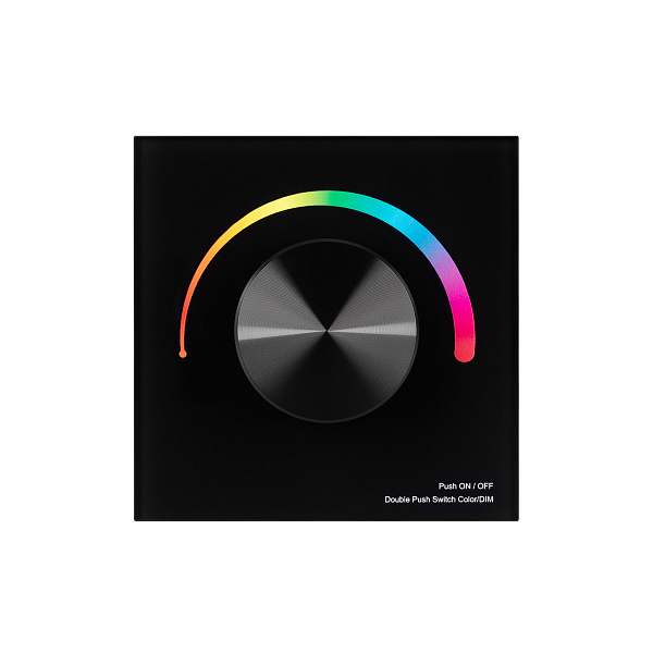 Панель SMART-P8-RGB-G-IN Black (12-24V, 3x4A, Rotary, 2.4G) (Arlight, IP20 Пластик, 5 лет) Lednikoff