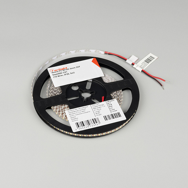 Светодиодная лента FC-M160-4mm 24V Warm3000-CX1 (10 W/m, IP20, 5m) (Arlight, резка 1 светодиод) Lednikoff