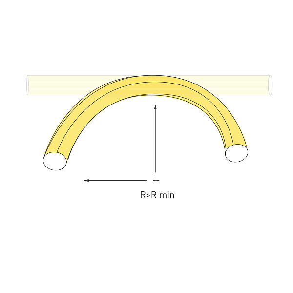 Светодиодная лента герметичная MOONLIGHT-TOP-A336-D25mm 24V Warm3000 360deg (14.4 W/m, IP65, 2835, 5m, wire x2) (Arlight, Вывод прямой, 3 года)