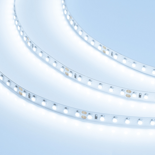 Светодиодная лента RT 2-5000 24V Cool 8K 2x (3528, 600 LED, LUX) (Arlight, 9.6 Вт/м, IP20) Lednikoff