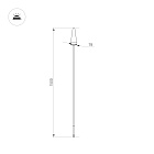 Светильник LGD-CONO-BOLL-H1500-7W Warm3000 (DG, 36 deg, 230V) (Arlight, IP65 Металл, 3 года) Lednikoff