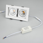 Светильник CL-KARDAN-S180x102-2x9W Warm (WH, 38 deg) (Arlight, IP20 Металл, 3 года) Lednikoff