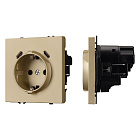 ARL NOBE Розетка зк со шторками с USB тип C+С софт-тач золотой песок SCT-MUCC-SFPL-GD (250V, 16A) (Arlight, -) Lednikoff