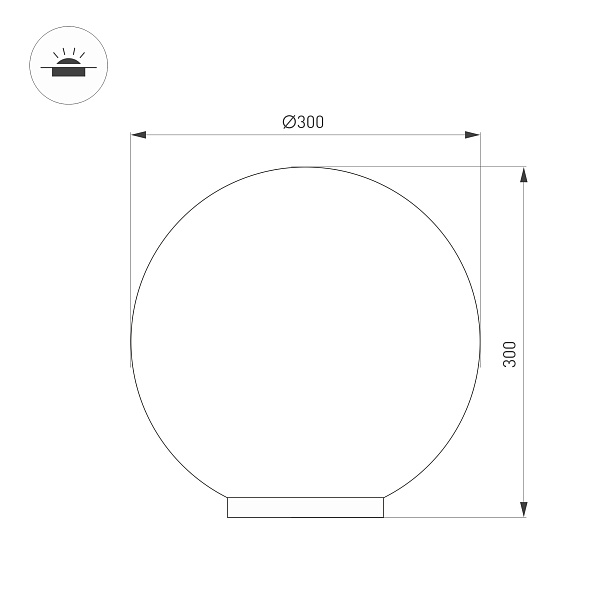 Светильник KT-GLOBE-R300-10W Warm3000 (DG, 275 deg, 24V) (Arlight, IP65 Металл, 3 года) Lednikoff