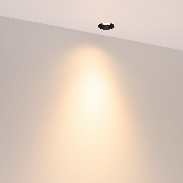 Светильник безрамочный DL-INTRAL-R39-6W Warm3000 (Черный RAL9005, 50 deg, 230V) (Arlight, IP20 Металл, 5 лет) Lednikoff