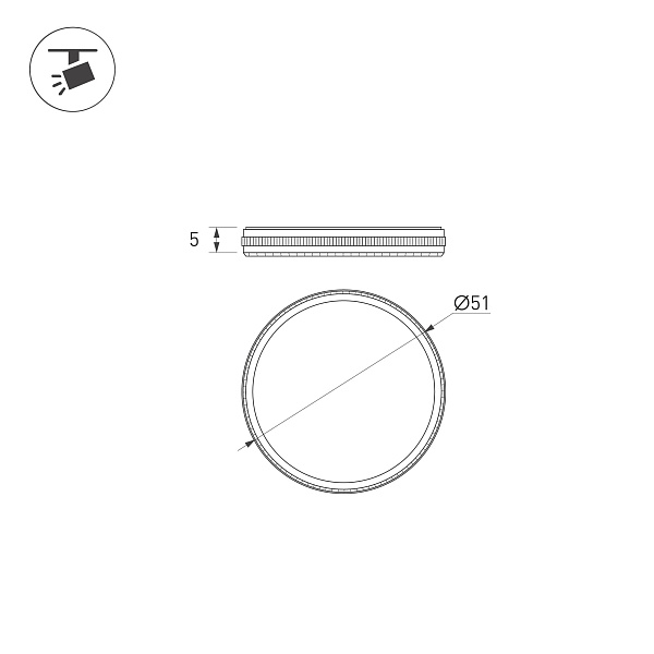 Фильтр LGD-ARTIFACT-ND-LENS-R49 (BK) (Arlight, Металл) Lednikoff