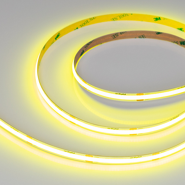 Светодиодная лента COB-X480-8mm 24V Yellow Volt (8 W/m, IP20, 5m) (Arlight, -) Lednikoff