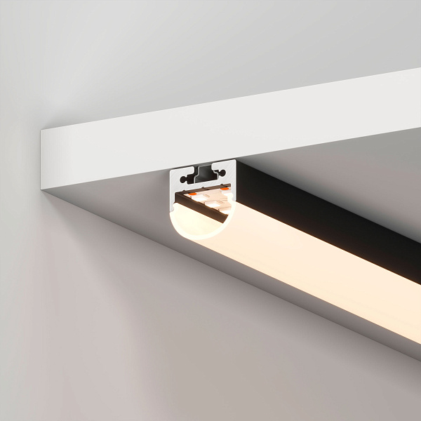 Профиль с экраном SL-LINE-2011M-2500 BLACK+OPAL ROUND (Arlight, Алюминий) Lednikoff