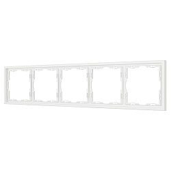 Рамка пластиковая FRM-NOBE-SFPL-5-WH (Arlight, Белый кварц)