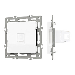 Механизм компьютерной розетки SCT-MPC1-PL-WH (RJ-45, CAT6) (Arlight, -)